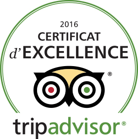 Certificat d'Excellence TripAdvisor 2016