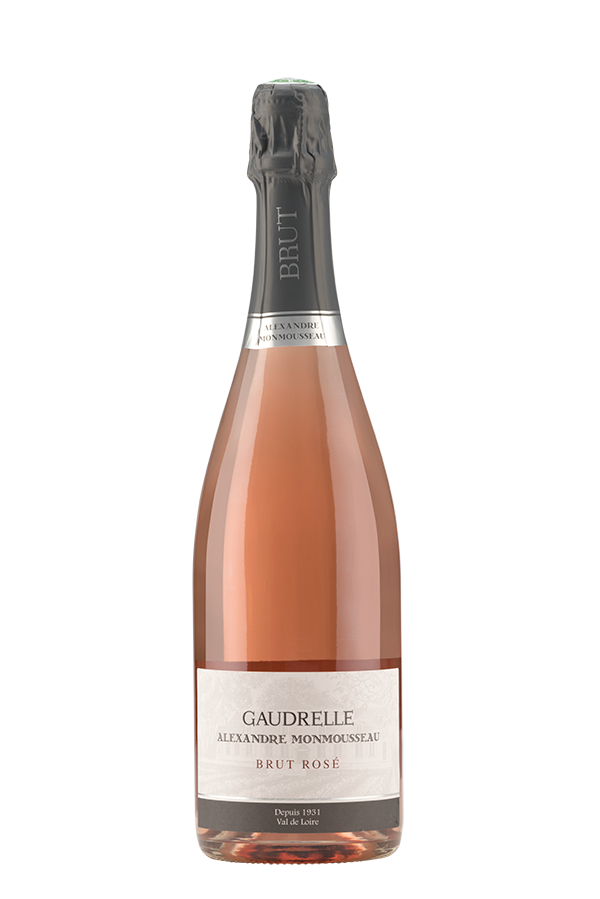 Bouteille de Vin de Vouvray pétillant brut rosé Château Gaudrelle (bio)